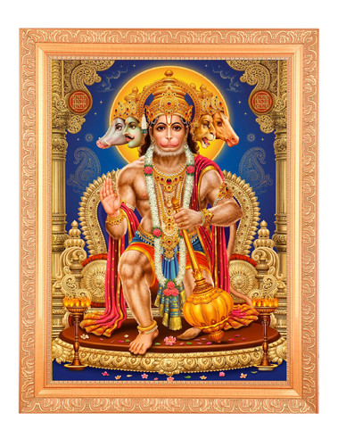 Panchmukhi hanuman foto stampa - panchmukhi,
